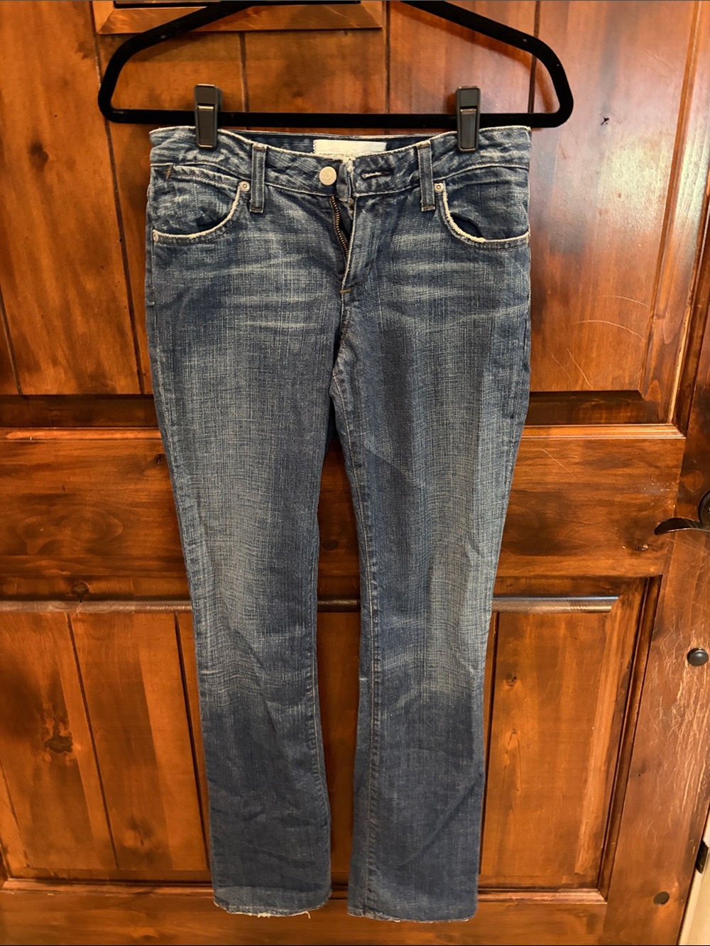 👖Women's Blue Denim Jeans Classic Straight Leg